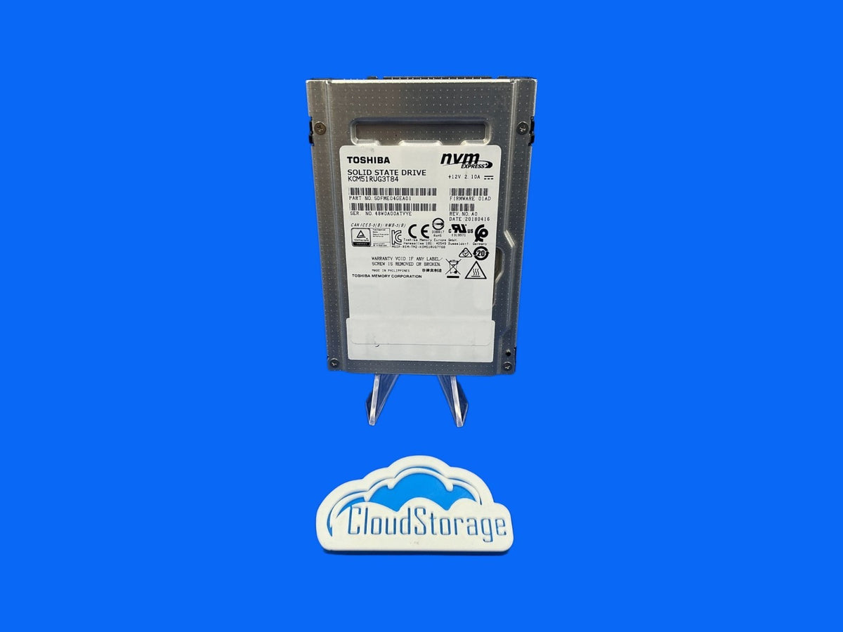 KCM51RUG3T84 Toshiba Kioxia 3.84TB TLC 3.0 x4 NVMe Read Intensive U.2 2.5'' SSD