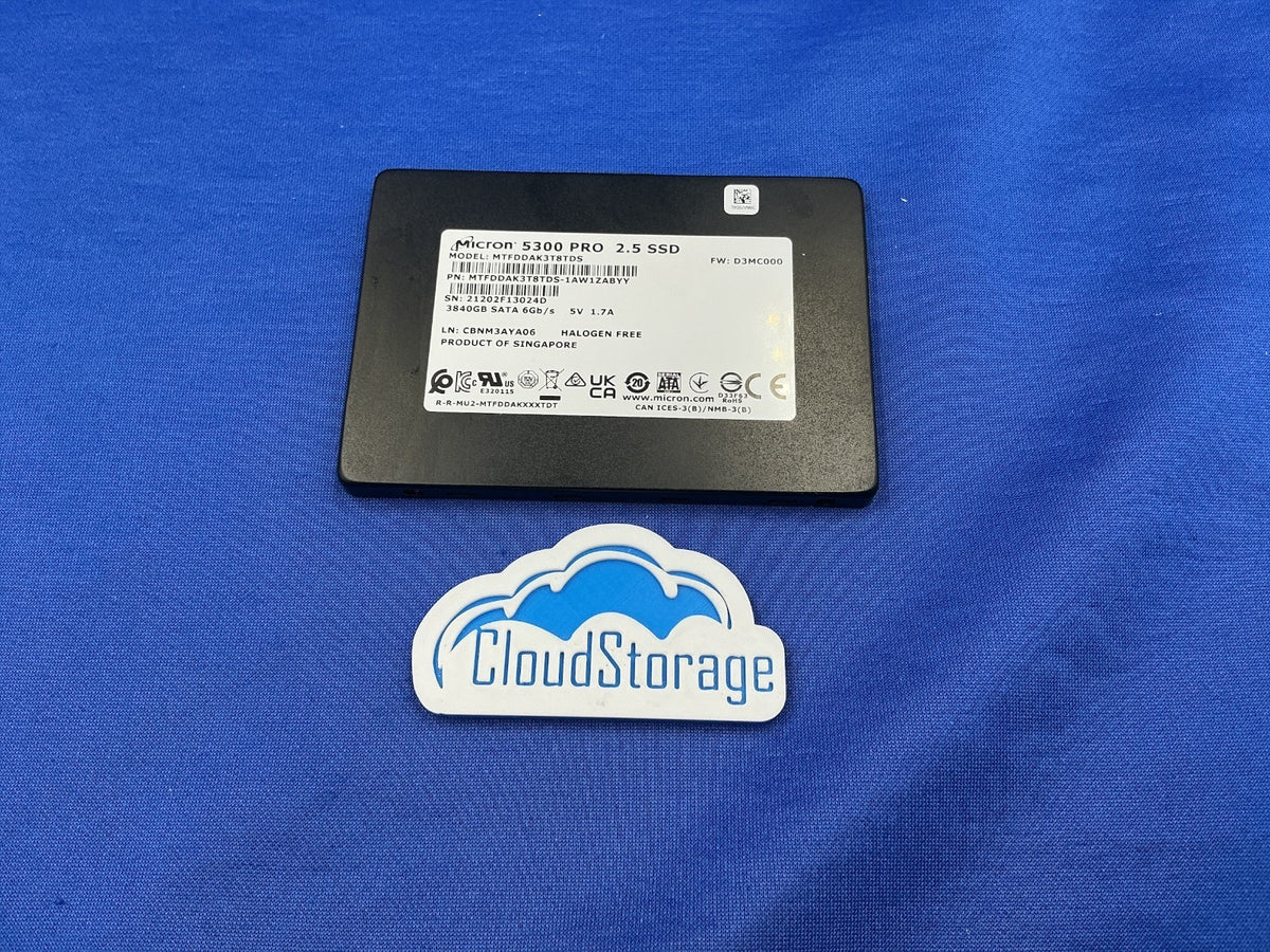 MTFDDAK3T8TDS  Micron 5300 PRO 3.84TB SATA 6Gb/s 2.5" Enterprise SSD 1.2DWPD
