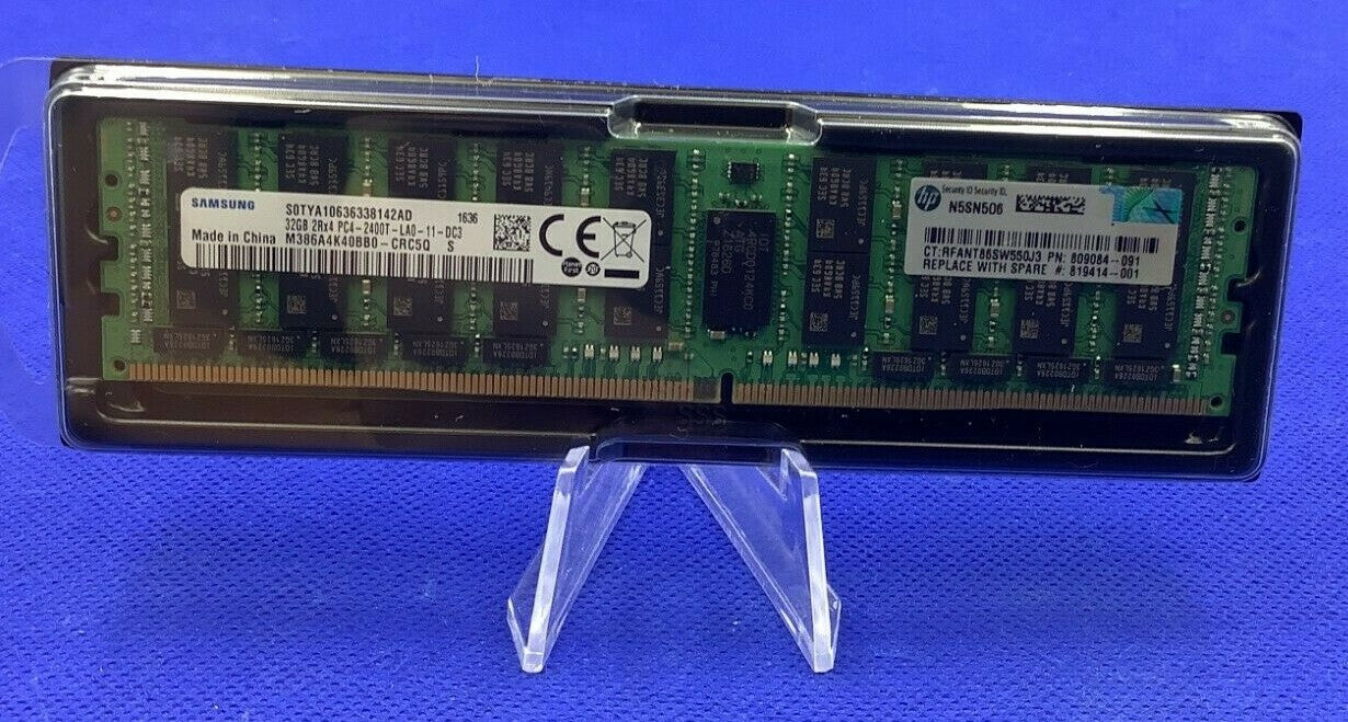 805353-B21 HPE 809084-091 32GB (1X32GB) 2RX4 PC4-2400T LR MEMORY 819414-001