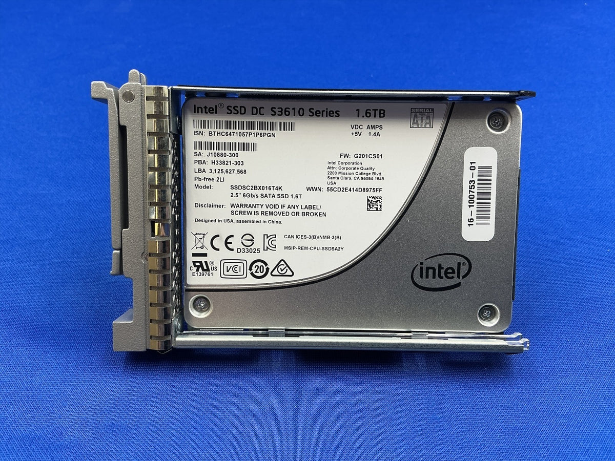 SSDSC2BX016T4K CISCO Intel DC S3610 Series 1.6TB 2.5" SATA 6Gbs SSD 16-100753-01