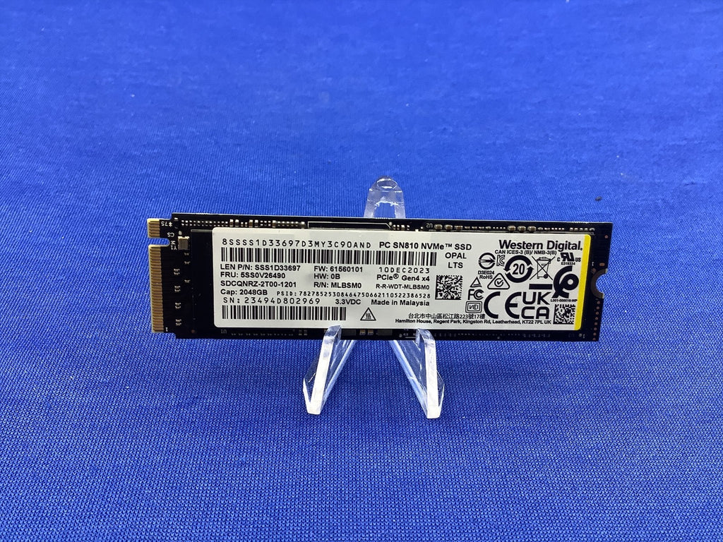 Lenovo  Western Digital PC SN810 NVMe M.2 2280 PCIE4X4 2TB SSD SDCQNRZ-2T00-1201