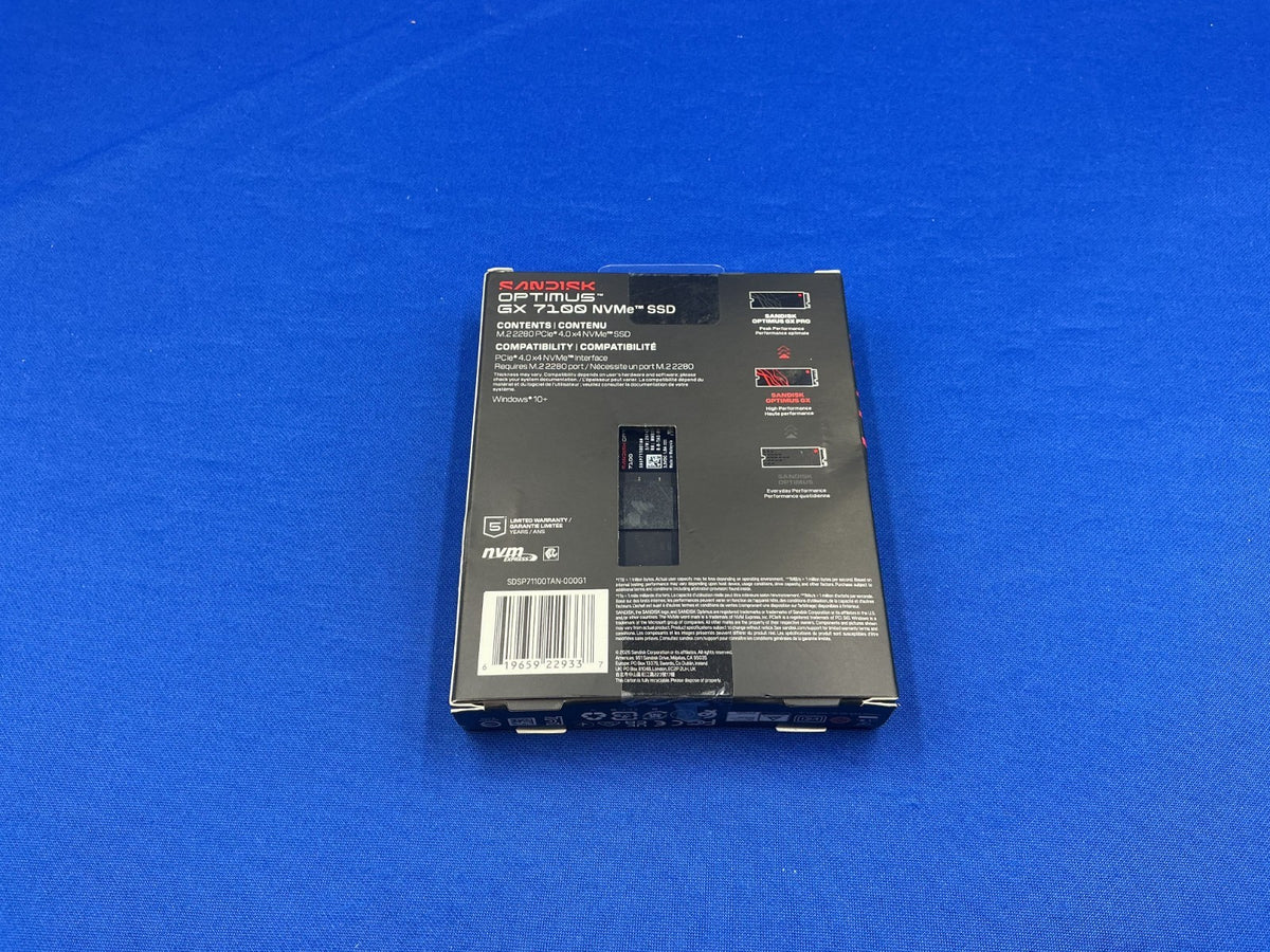 SDSP51100TAN SanDisk Optimus GX 5100 1TB M.2 2280 NVMe PCIe 4.0x4 Internal SSD