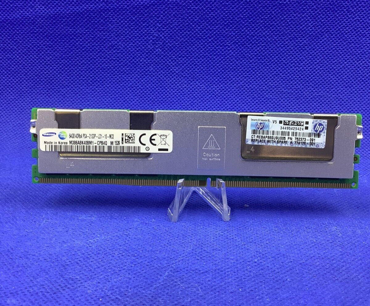 752373-091 HP 64GB 4RX4 PC4-2133P 726724-B21 774176-001 DDR4-2133 Reduced Memory