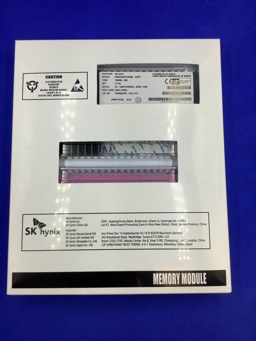 HMAA4GR7CJR4N-XN HYNIX 32GB (1X32GB) 1RX4 PC4-3200AA MEMORY MODULE