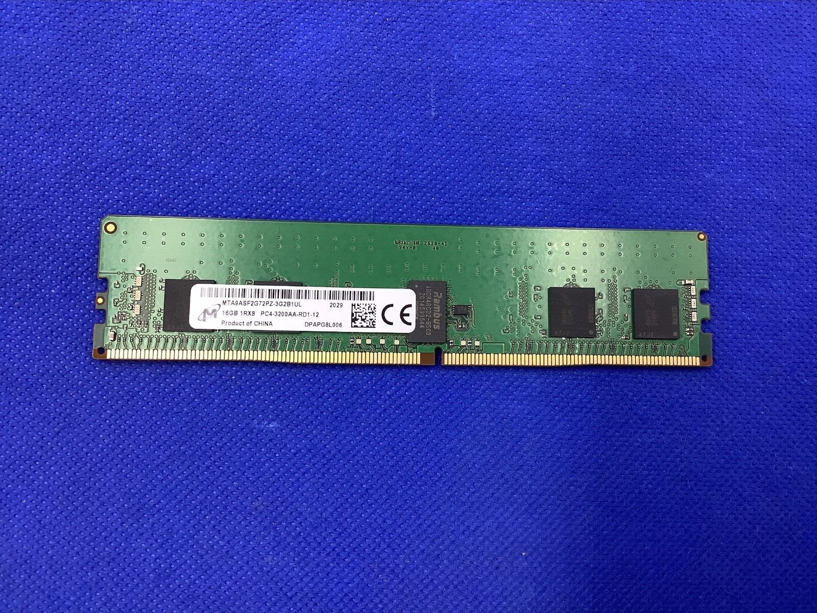 MTA9ASF2G72PZ-3G2B1 MICRON 16GB (1X16GB) 1RX8 PC4-3200AA MEMORY