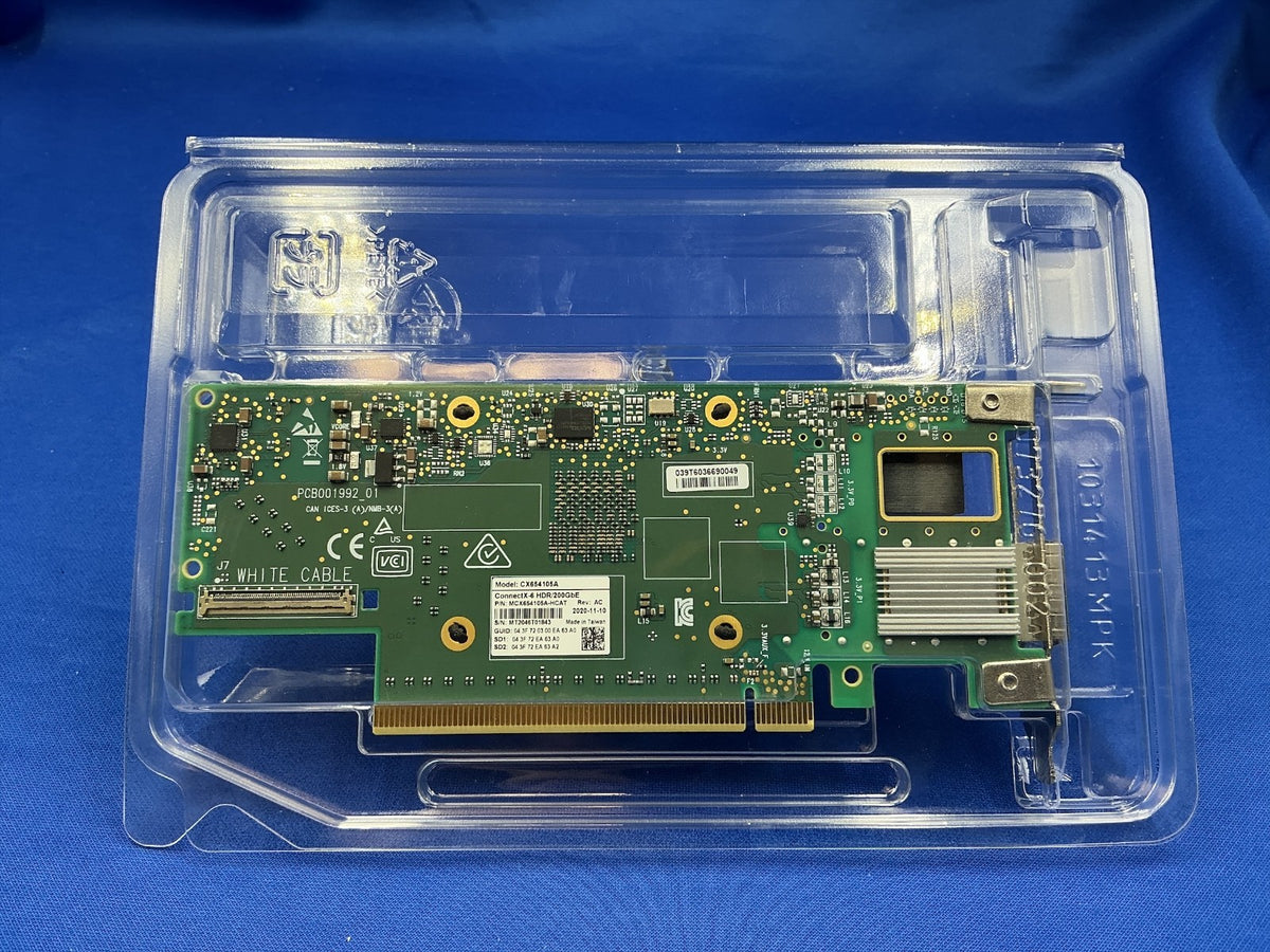MCX654105A-HCAT Mellanox ConnectX-6 VPI 1-Port QSFP56 200Gb/s Adapter