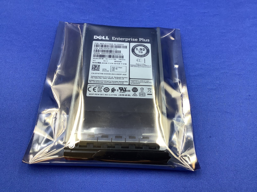 Y4TH9 Dell Compellent 1.92TB SAS 12Gbps Read Intensive 2.5'' SSD MZ-ILS1T9B