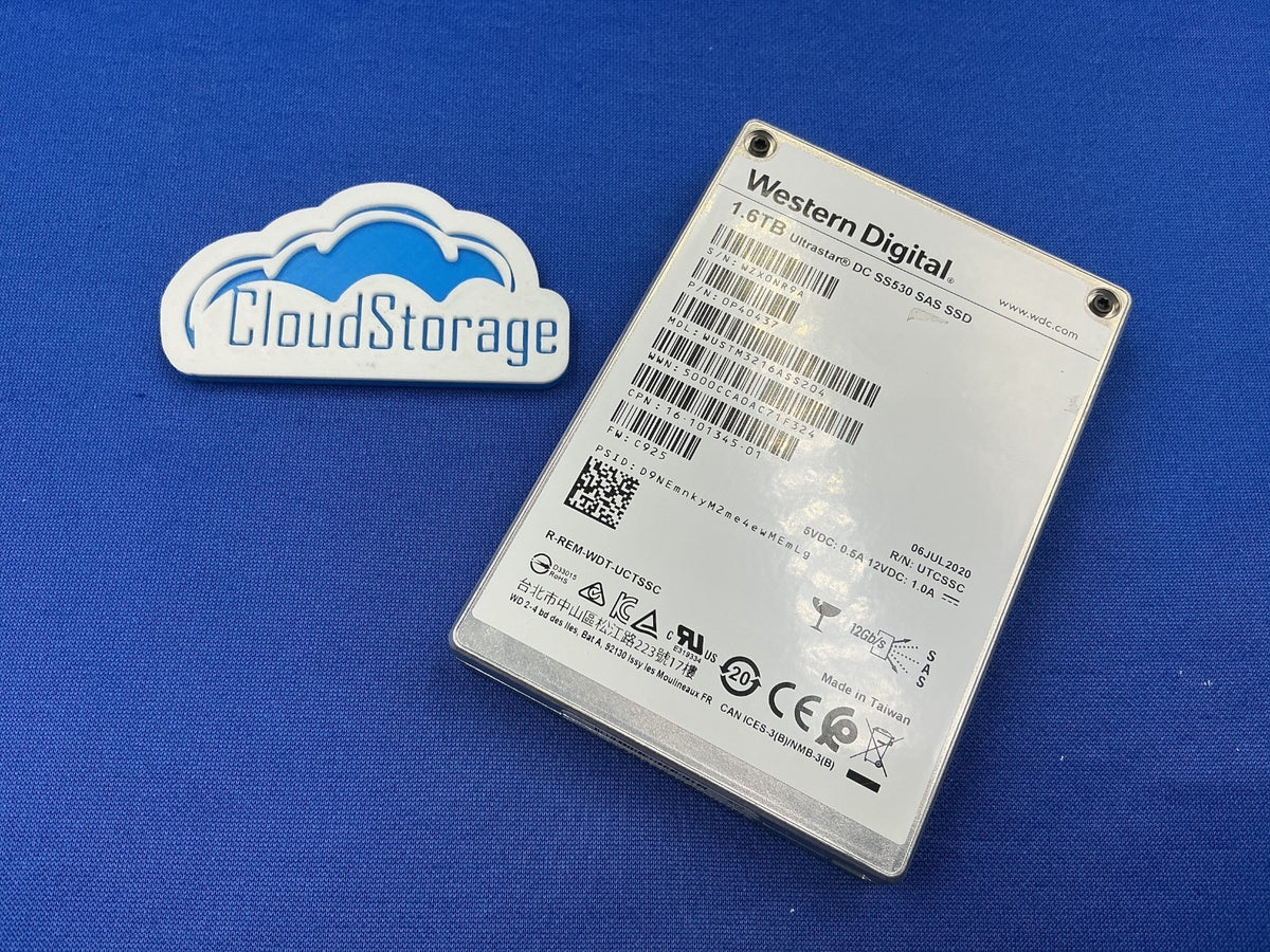 WD Ultrastar DC SS530 1.6TB SAS 12Gb/s Write Intensive SSD 10DWPD WUSTM3216ASS20