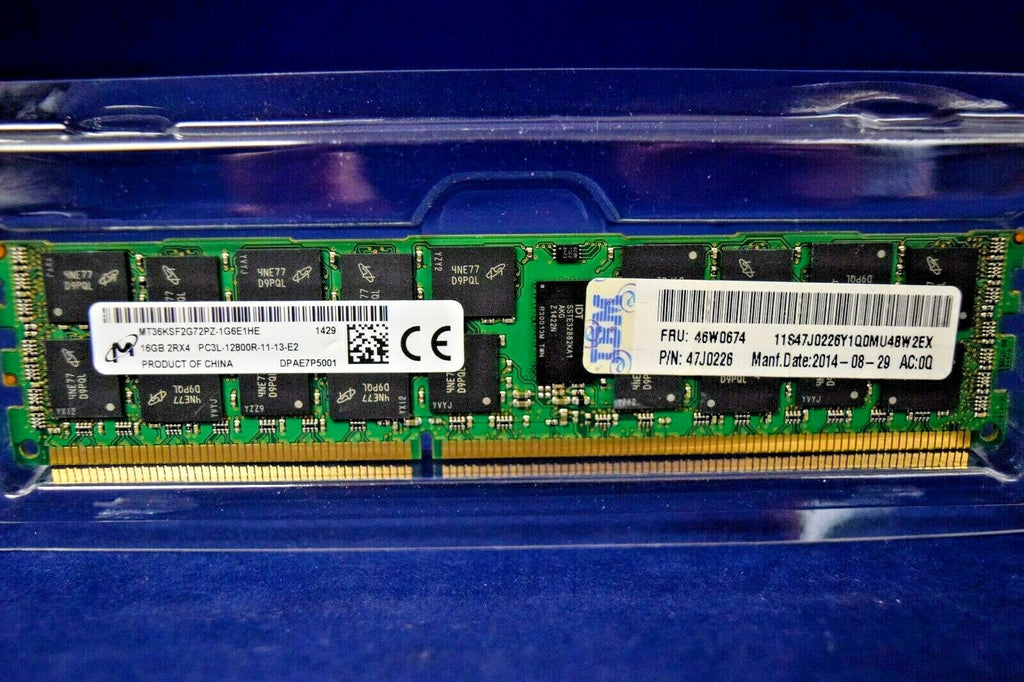 46W0672 IBM/LENOVO 16GB PC3L-12800 CL11 ECC DDR3 1600MH 46W0674 47J0226 46W0671