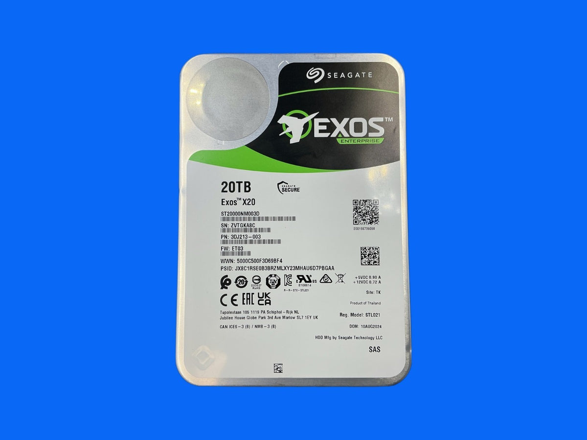 ST20000NM003D Seagate Exos X20 20TB 7200RPM SAS 12Gb/s 256MB 3.5in HDD