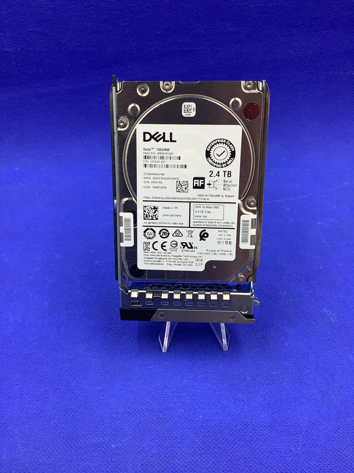 08YWH3 DELL 2.4TB 10K SAS 12Gbps SED 512e 2.5'' HDD 8YWH3 ST2400MM0149