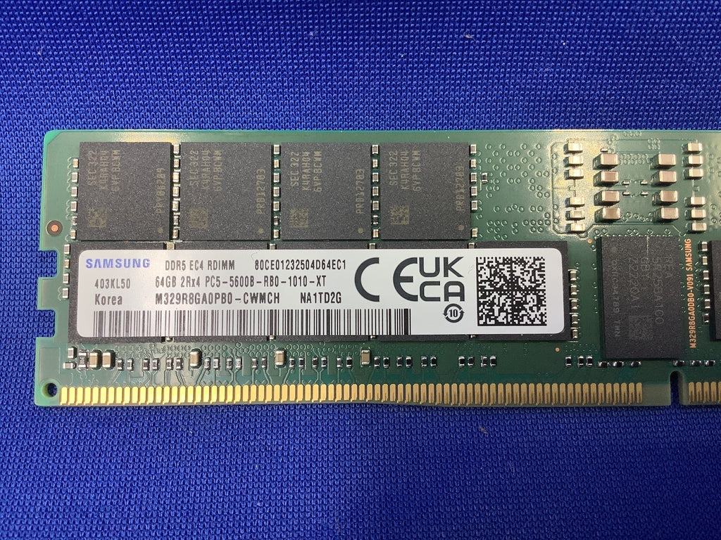 M329R8GA0PB0-CWM  SAMSUNG 64GB (1X64GB) 2RX4 PC5-5600B RDIMM MEMORY