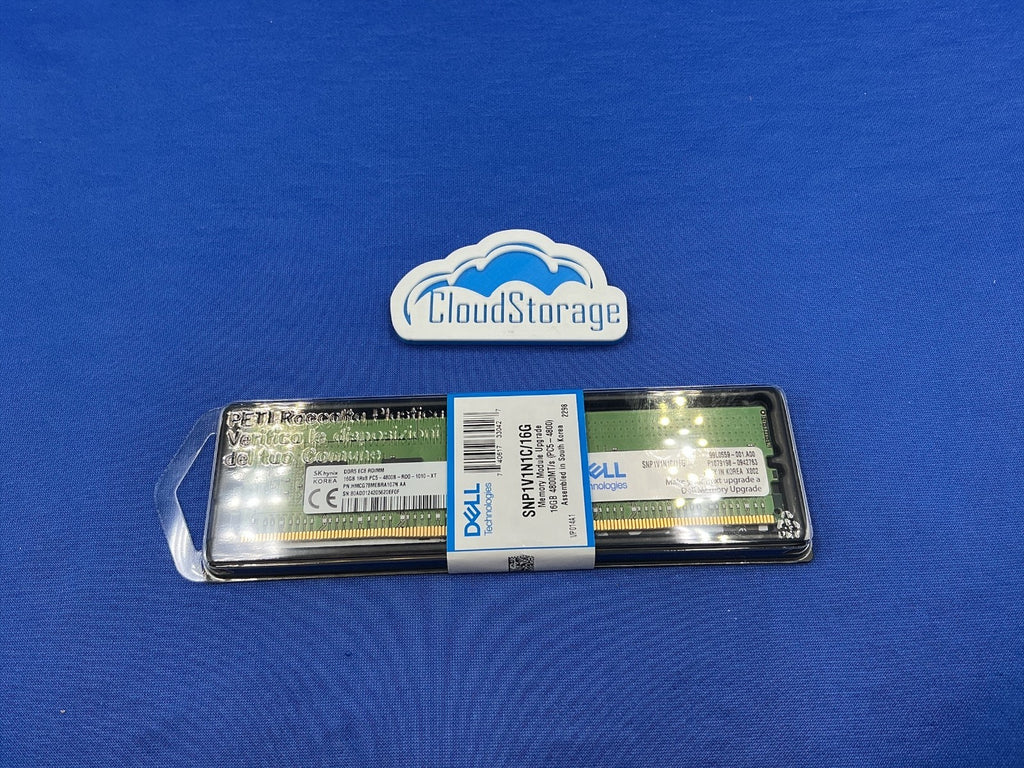 SNP1V1N1C/16G DELL 16GB (1X16GB) 1Rx8 PC5-4800B RDIMM MEMORY Brand New