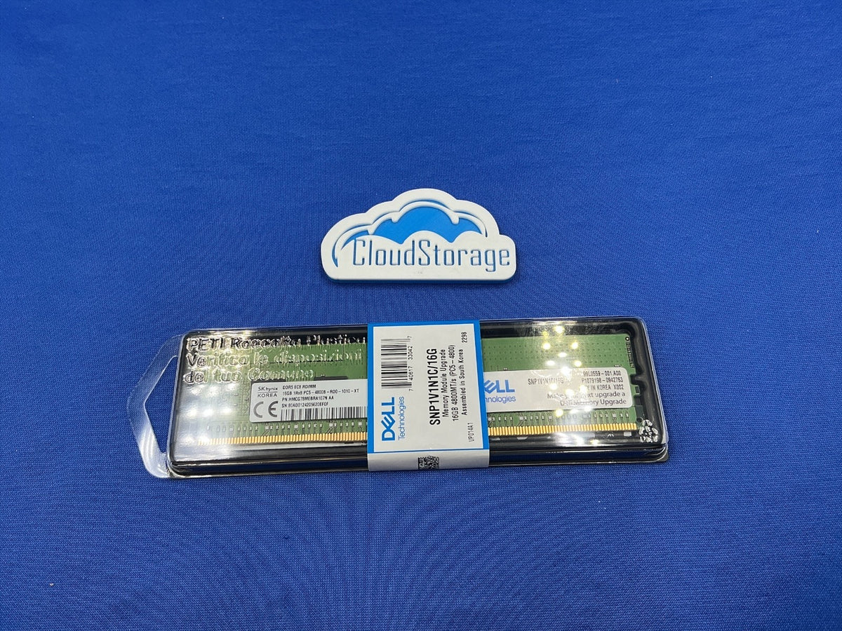 SNP1V1N1C/16G DELL 16GB (1X16GB) 1Rx8 PC5-4800B RDIMM MEMORY Brand New