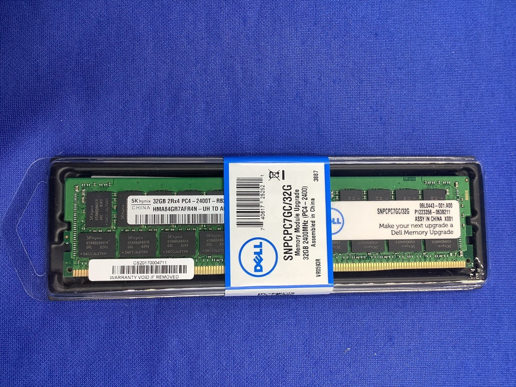 SNPCPC7GC/32G DELL 32GB (1X32GB) 2RX4 PC4-2400T RDIMM MEMORY