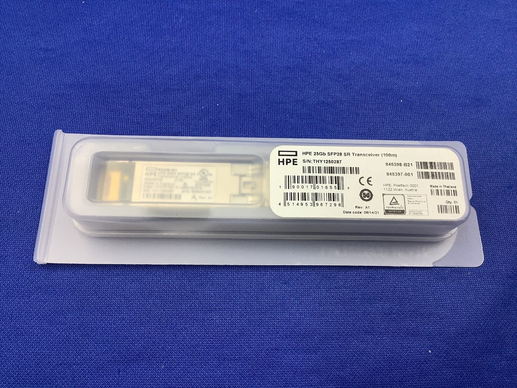 845398-B21 HPE 25GB SFP28 SR 100M TRANSCEIVER  845397-001 New