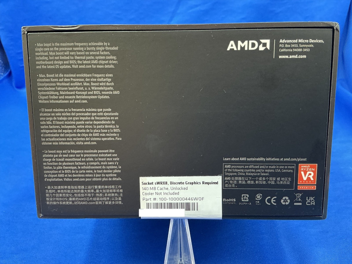 AMD Ryzen Threadripper Pro 5965WX 24-Core 3.8Ghz sWRX8 Processor 100-000000446