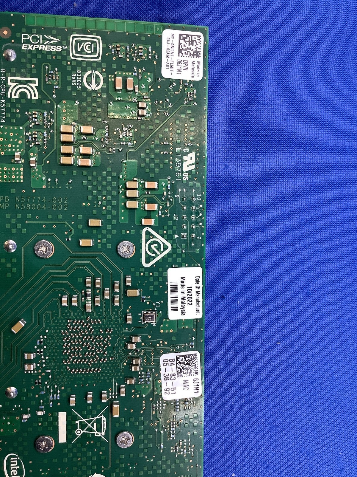 E810-XXVDA2 DELL Intel 25GbE Intel® Ethernet Network Adapter E810 CD16M 6J1N1