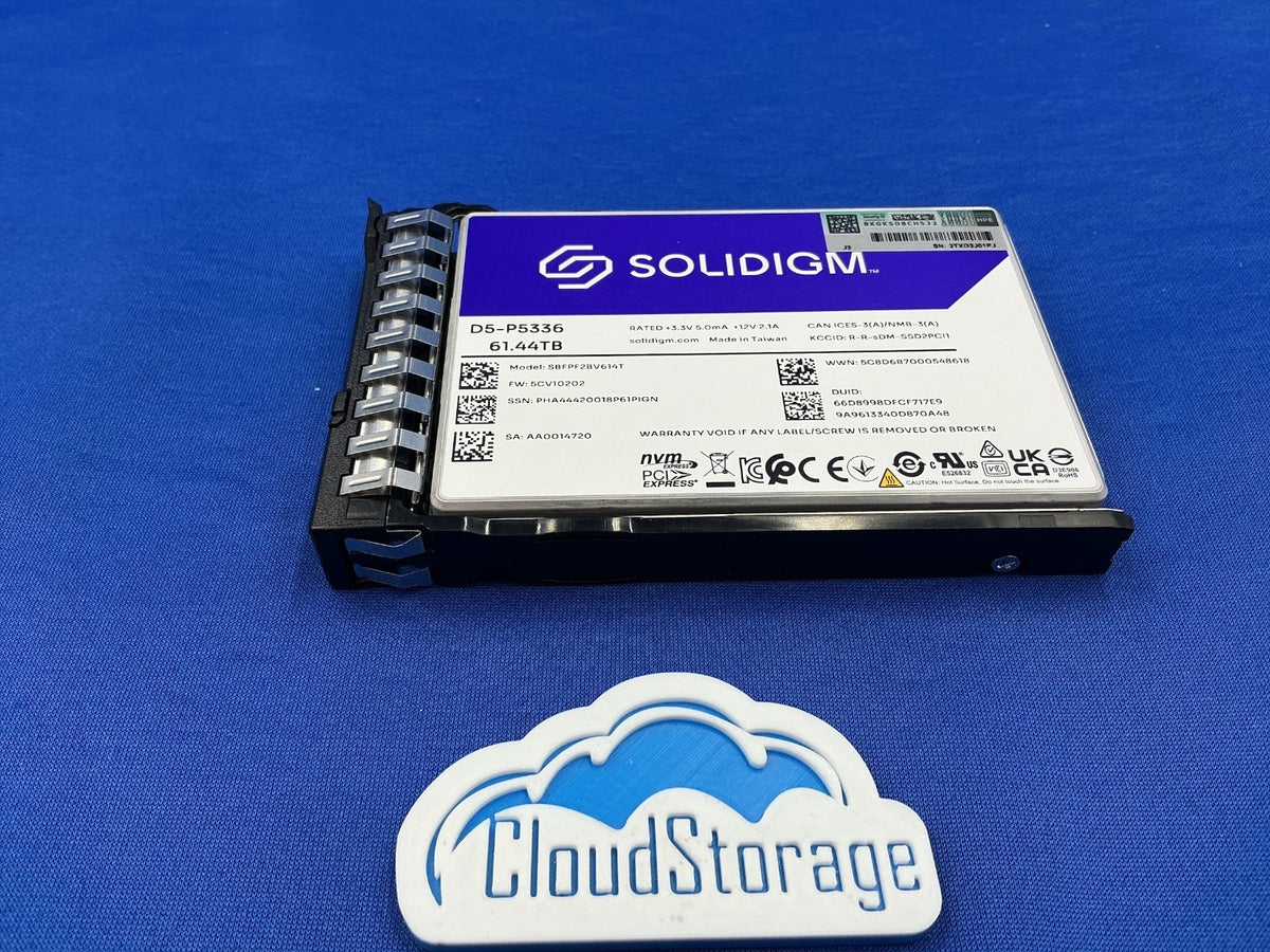 HPE P73532-B21 61.44TB Solidigm D5-P5336 U.2 NVMe SSD P73581-001 SBFPF2BV614T