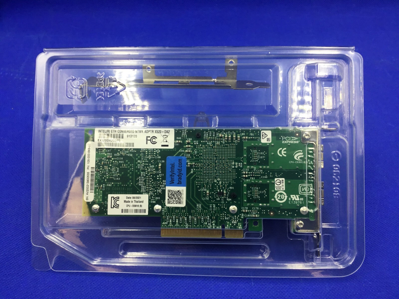 MFG year ‚â• 2017  Intel X520-DA2 10Gb Dual Port Ethernet Server Adapter