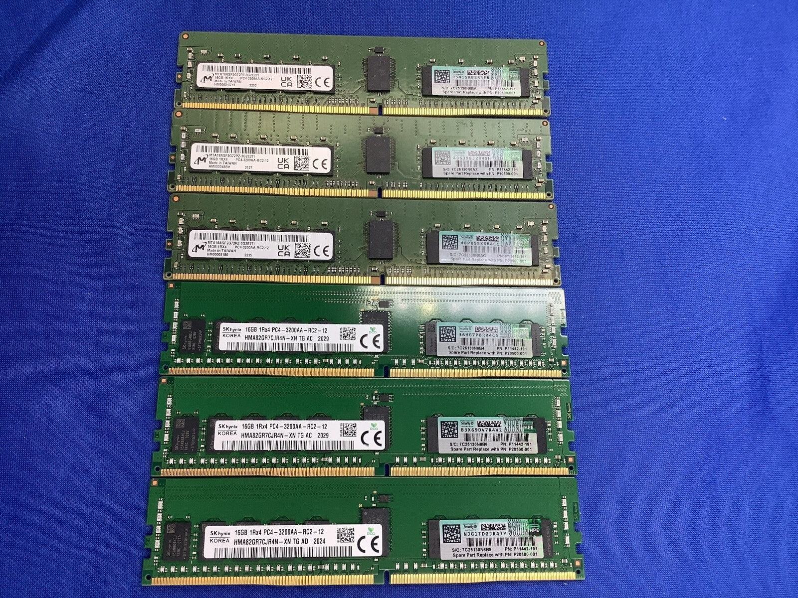 P11442-191 HPE 16GB (1X16GB) 1RX4 PC4-3200A Smart Memory P07640-B21 P20500-001