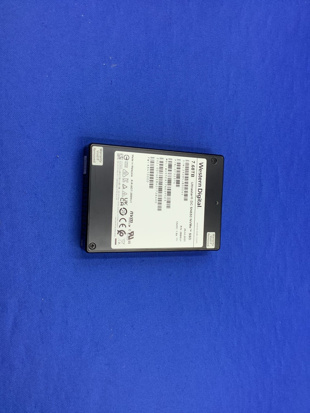 WUS5EA176ESP5E3  WD Ultrastar DC SN650 7.68TB PCIe Gen4, NVMe  U.3 15mm SE SSD