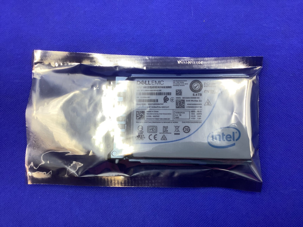 0X27HY DELL Intel P4610 6.4TB PCIe NVMe MU 2.5'' U.2 SSD X27HY SSDPE2KE064T8