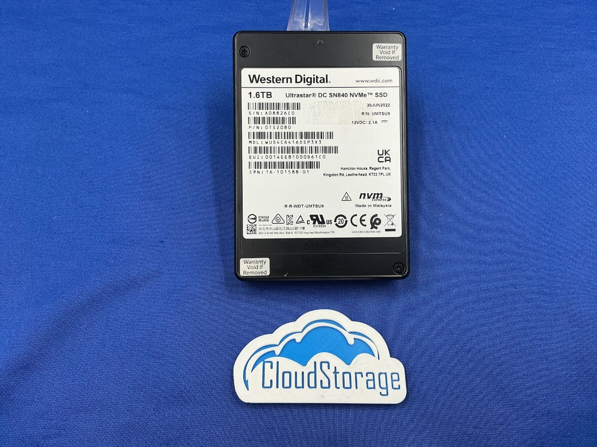 WUS4C6416DSP3X3 Cisco WD Ultrastar DC SN840 1.6TB PCIe NVMe 2.5in SSD