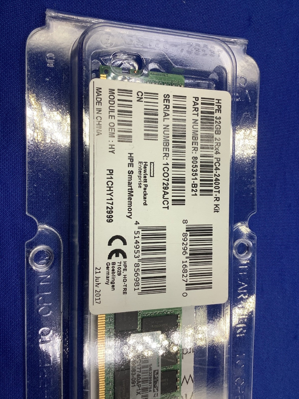 BRAND NEW 809083-091 HP 32GB 2RX4 PC4-2400T MEMORY 805351-B21 819412-001