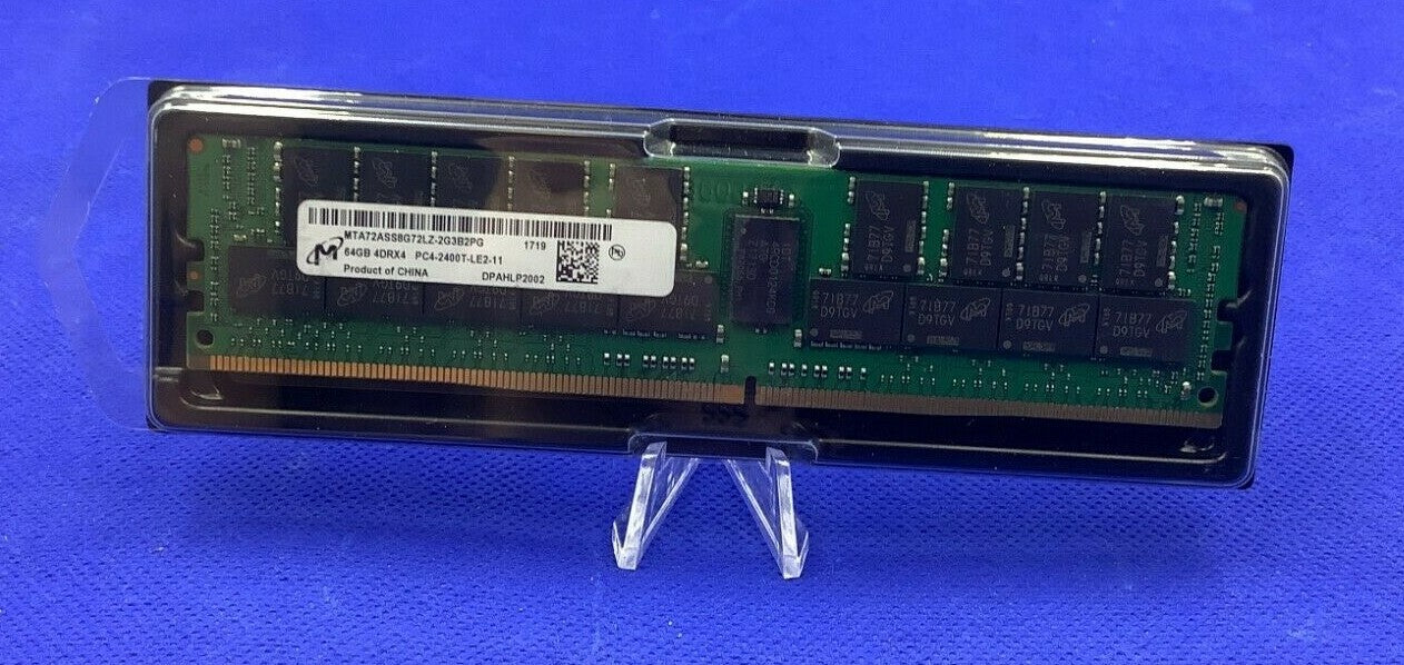 MTA72ASS8G72LZ-2G3B2 MICRON 64GB 4DRX4 PC4-19200 DDR4-2400 ECC SERVER RAM