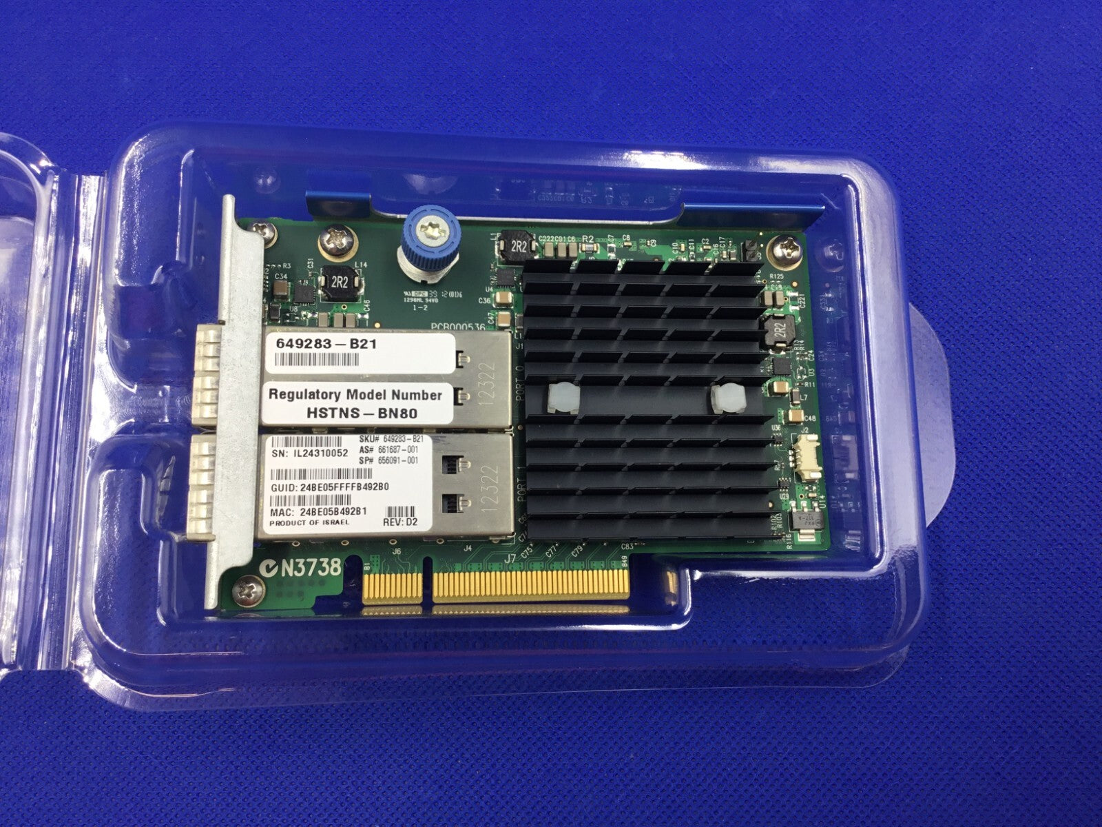 649283-B21  HPE INFINIBAND QDR/ETHERNET 10GB 2-PORT 544FLR-QSFP ADAPTER