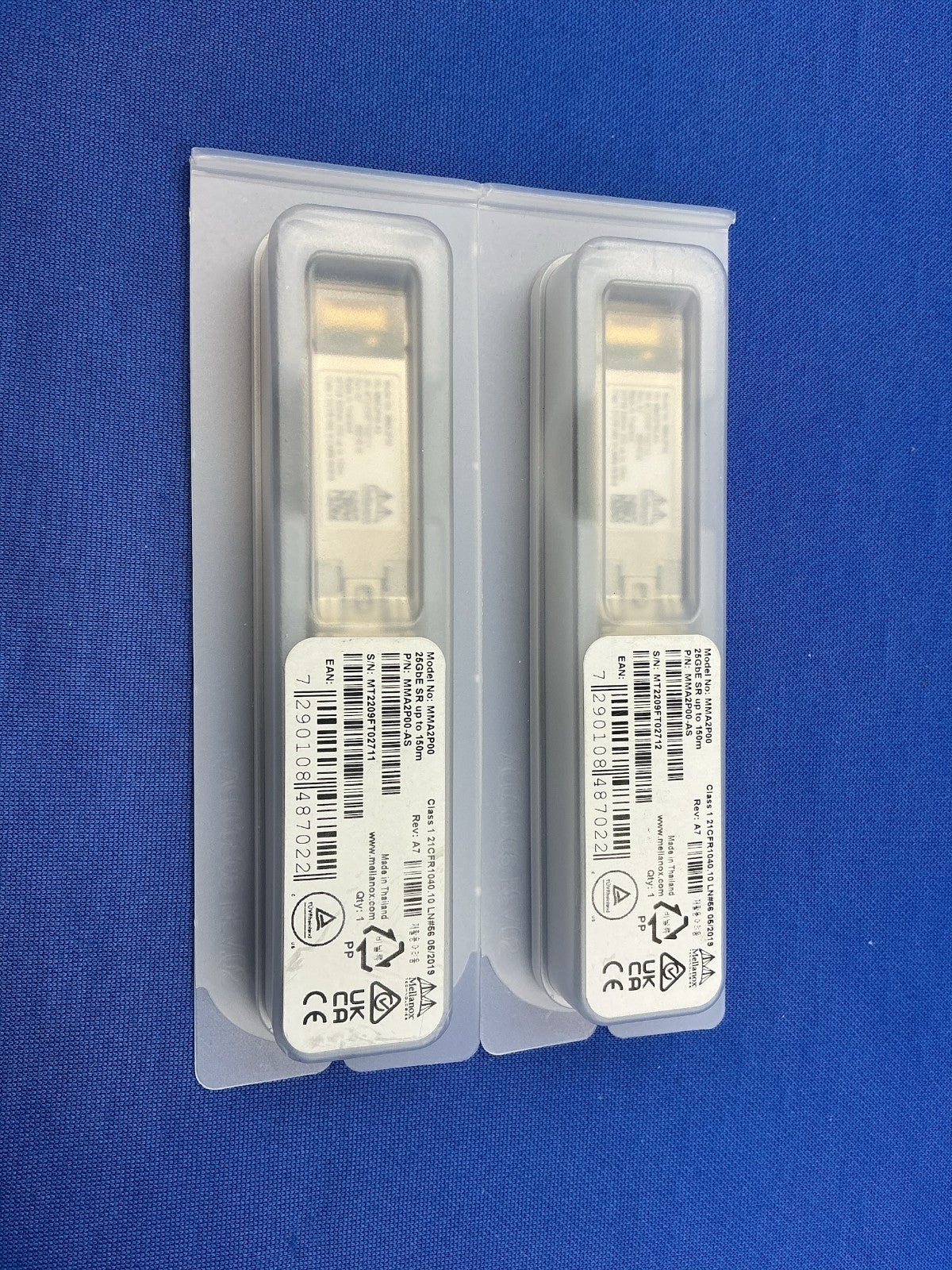 MMA2P00-AS Mellanox 25GbE SFP28 LC-LC 850nm SR up to 100m Optical Transceiver