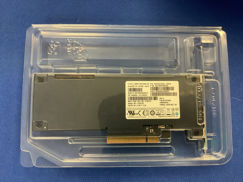 Oracle Samsung F320 3.2TB NVMe PCIe 3.0 x8 AIC SSD 7317693 MZ-PLK3T20