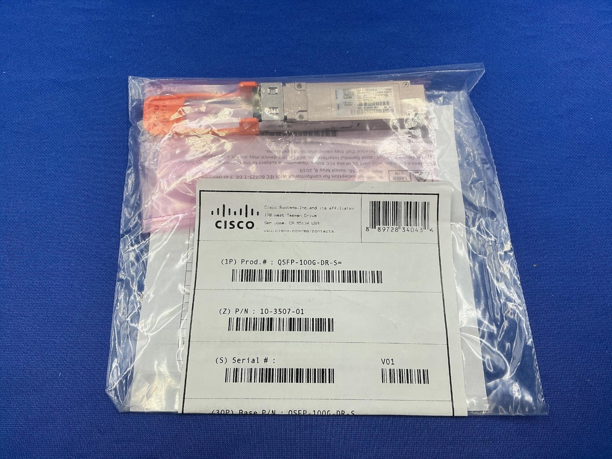 QSFP-100G-DR-S CISCO 100GBASE-DR QSFP28 SMF 1310nm 500m Transceiver 10-3507-01