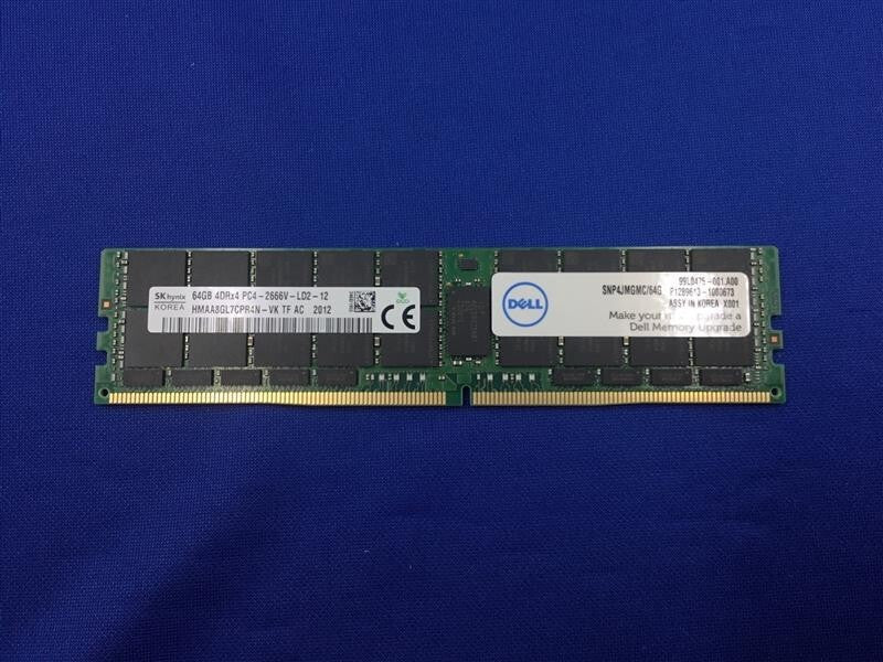 SNP4JMGMC/64G DELL 64GB (1X64GB) 4DRX4 PC4-2666V MEMORY