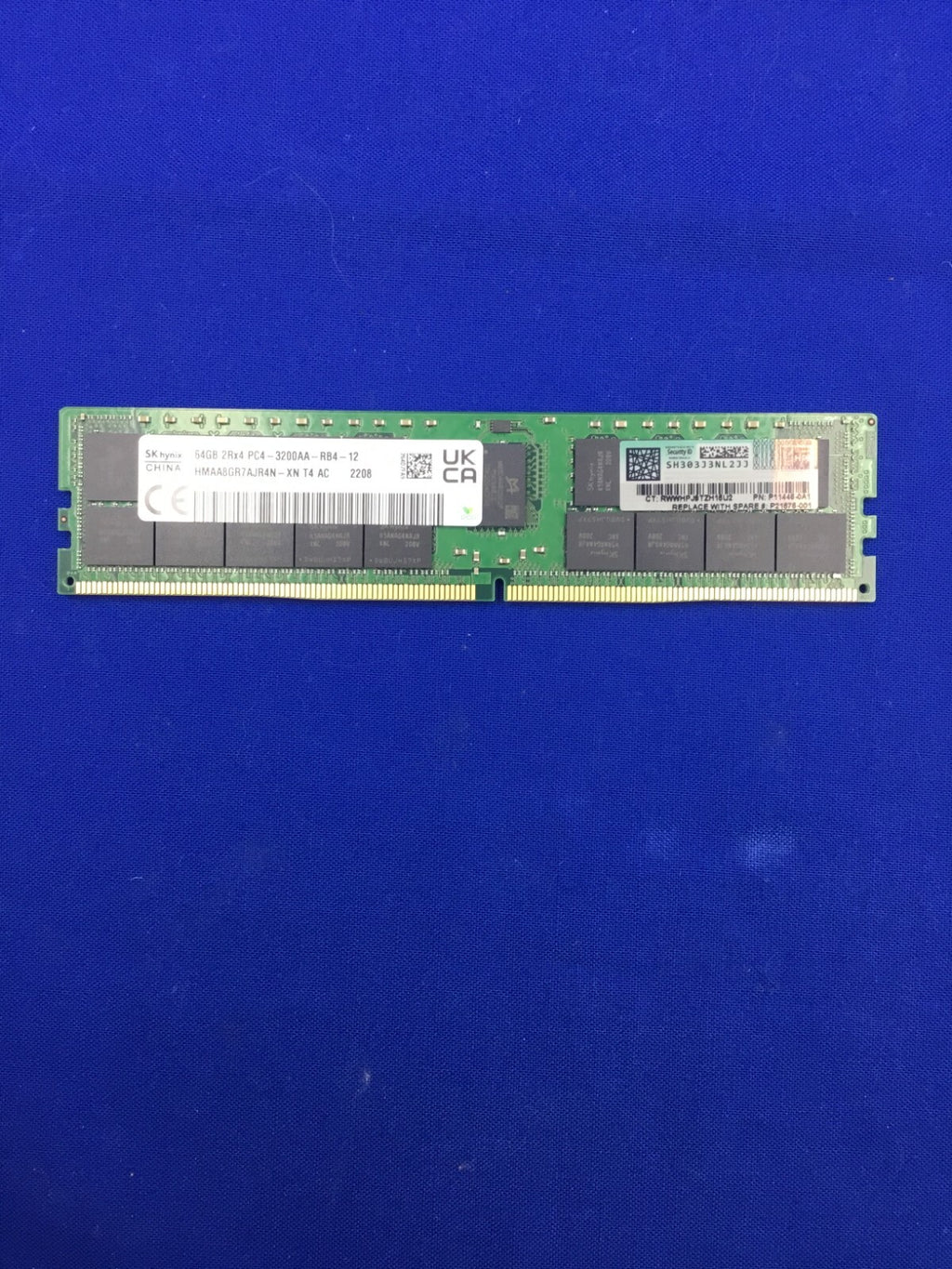 P11446-0A1 HPE 64GB (1X64GB) 2RX4 PC4-3200AA REGISTERED SMART MEMORY P21676-001