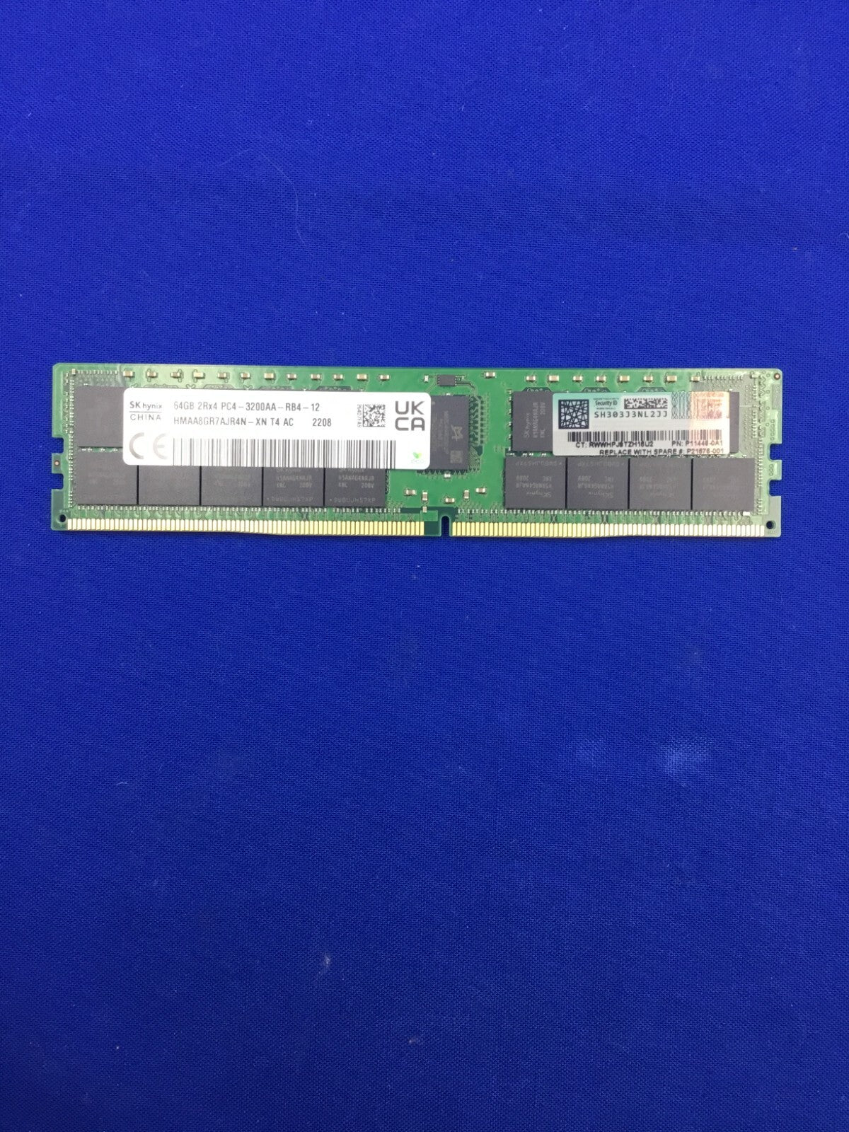 P11446-0A1 HPE 64GB (1X64GB) 2RX4 PC4-3200AA REGISTERED SMART MEMORY P21676-001