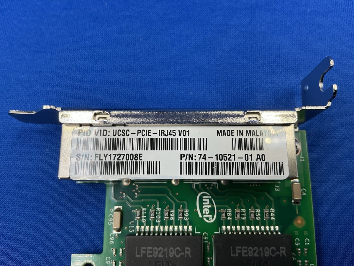 Cisco UCSC-PCIE-IRJ45 Intel I350-T4 Quad Port 1GbE RJ45 PCIe Network Adapter
