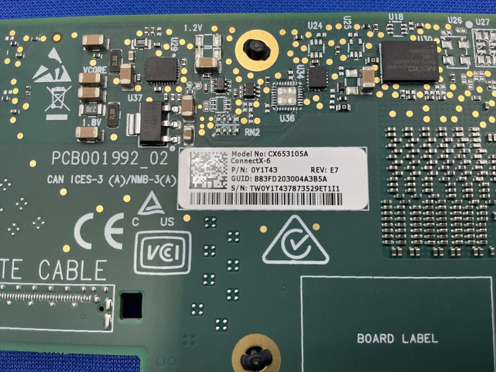 Y1T43 DELL Mellanox ConnectX-6 100Gb QSFP56 Single Port VPI HDR QSFP Adapter