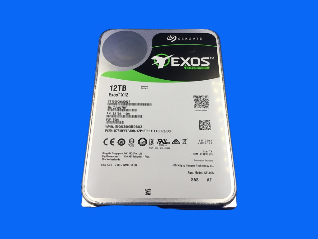 Seagate EXOS X12 12TB SAS 12Gbps 3.5in HDD ST12000NM0027