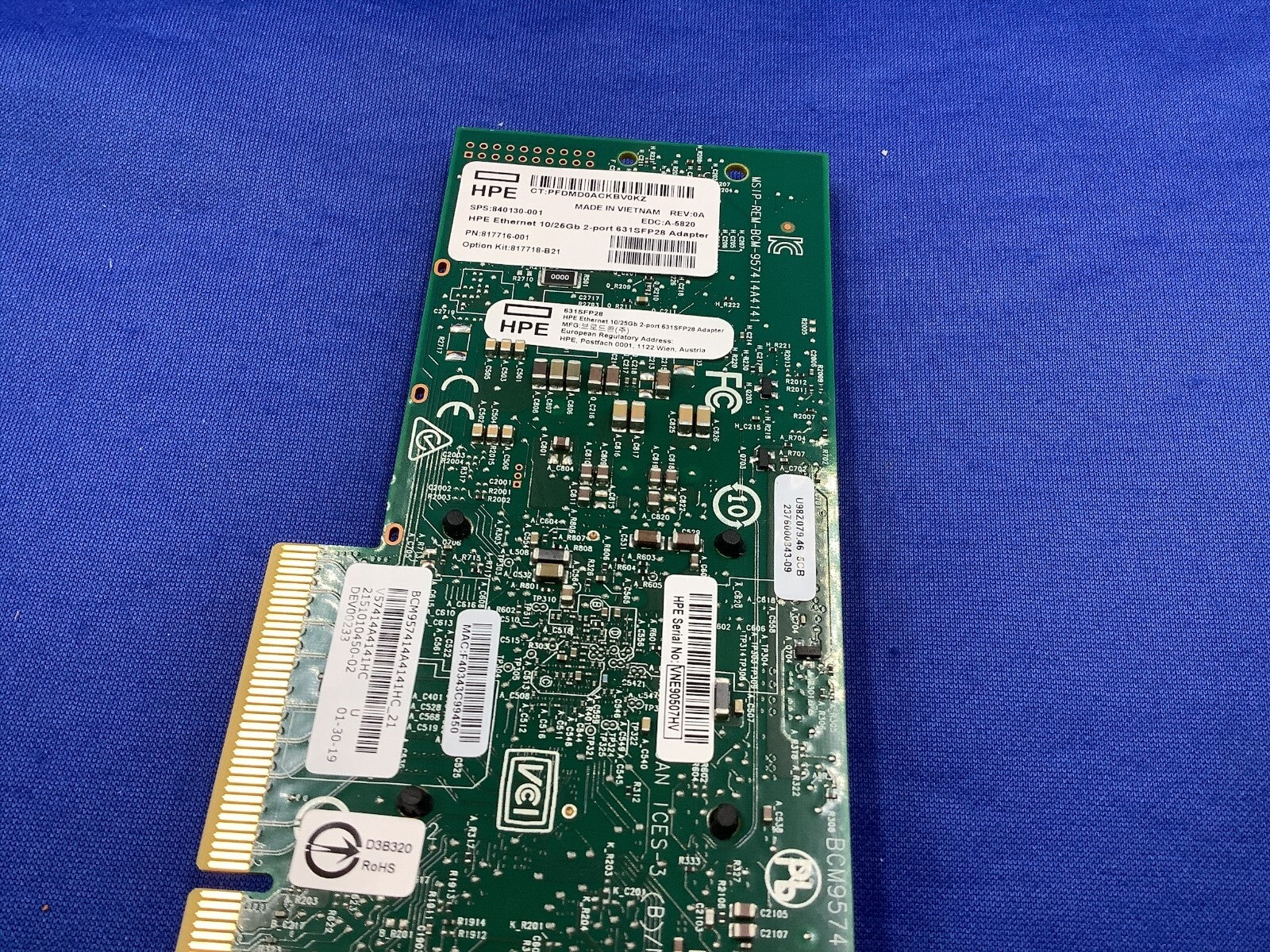 817718-B21 HPE Ethernet 10/25Gb 2-port 631SFP28adapter 840130-001 817716-001