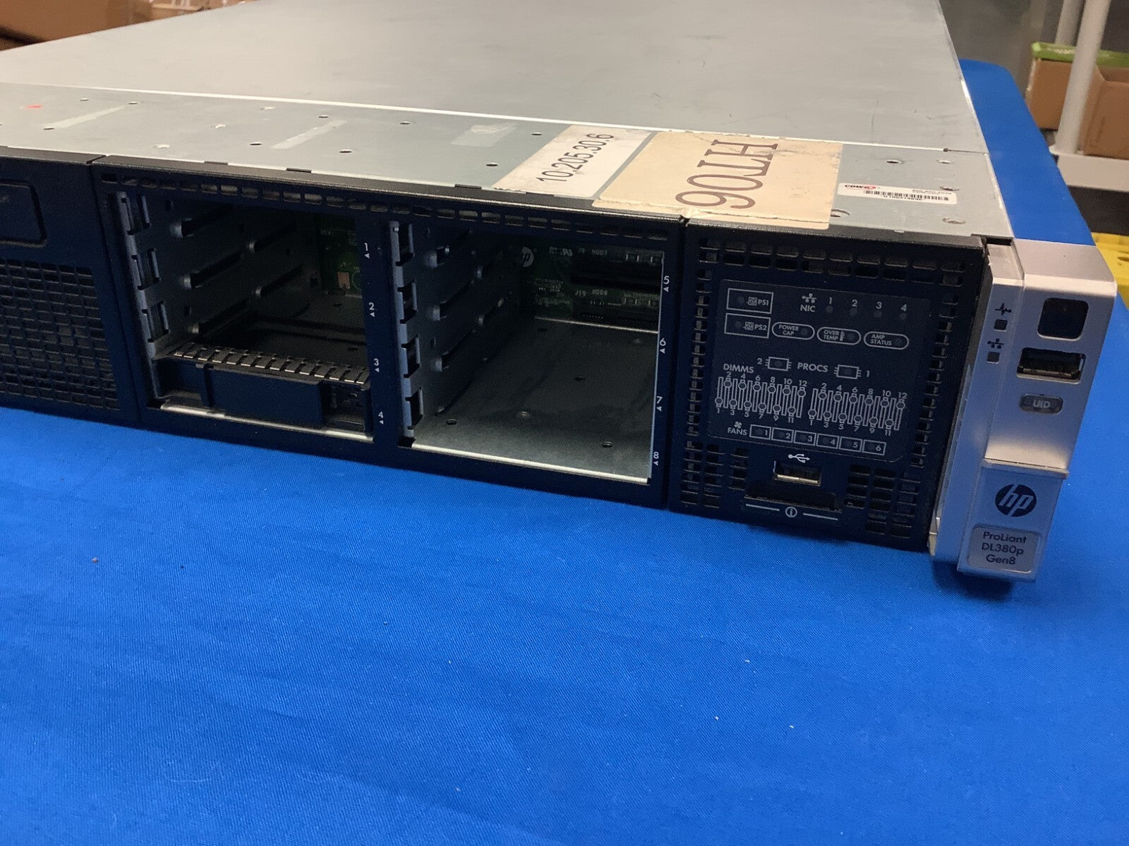 HP ProLiant DL380P G8 8x SFF Server Chassis w/ 662530-001 6x Fan 2 PSU 2heatsink