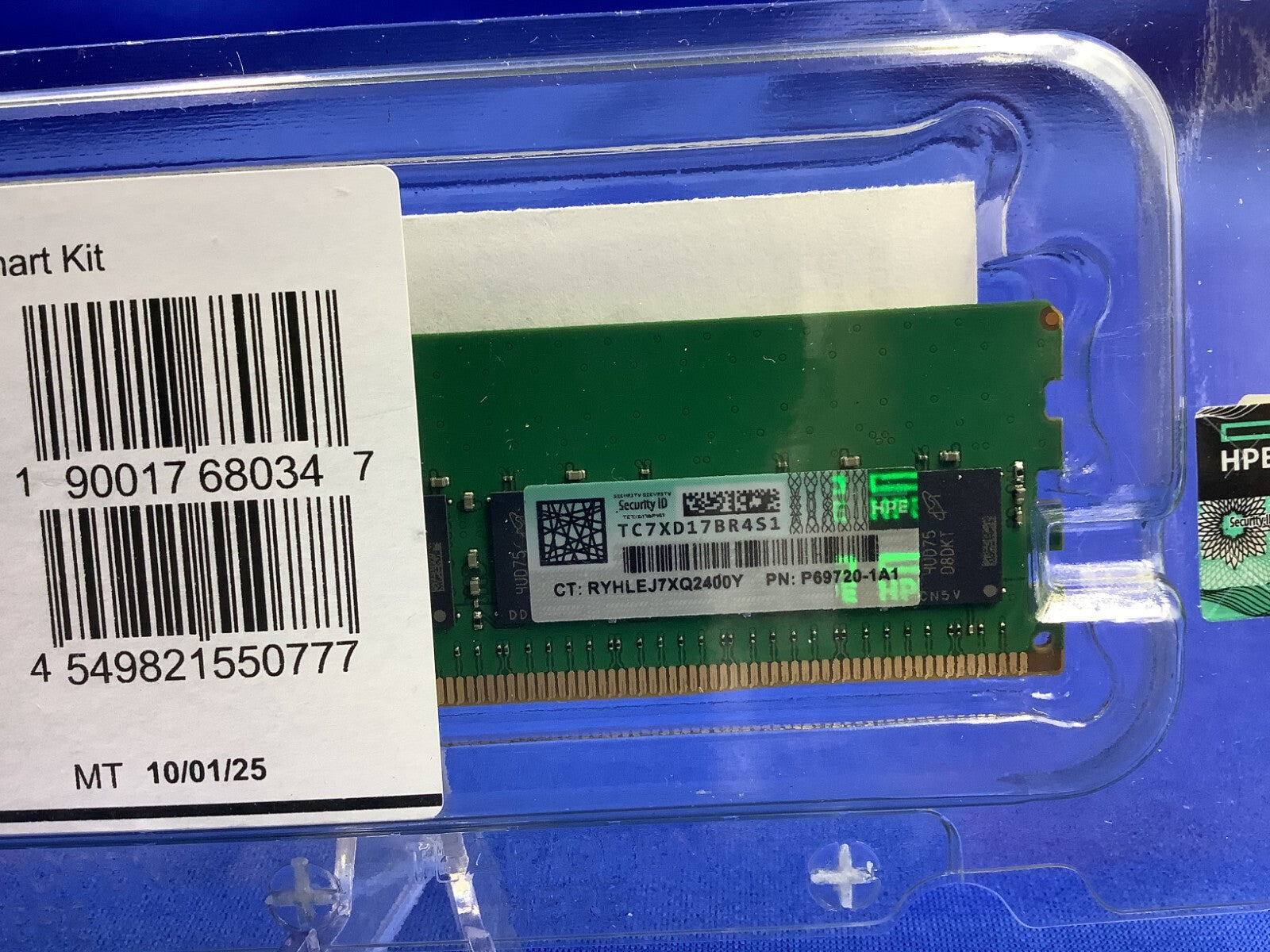 P69720-1A1 HPE 32G (1X32GB) 2RX8 PC5-6400B SMART MEMORY P64985-B21