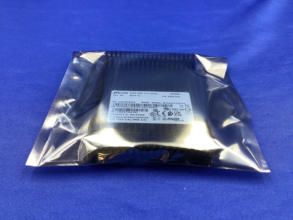 MTFDKCC3T8TFR  Micron 7450 PRO Series 3.84TB U.3 PCIE4.0 NVME 2.5in SSD