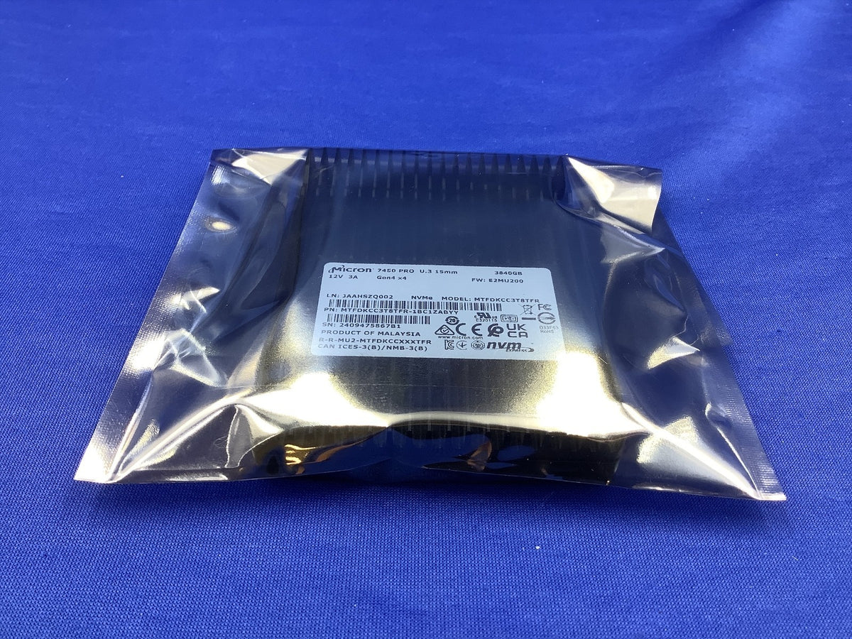 MTFDKCC3T8TFR  Micron 7450 PRO Series 3.84TB U.3 PCIE4.0 NVME 2.5in SSD