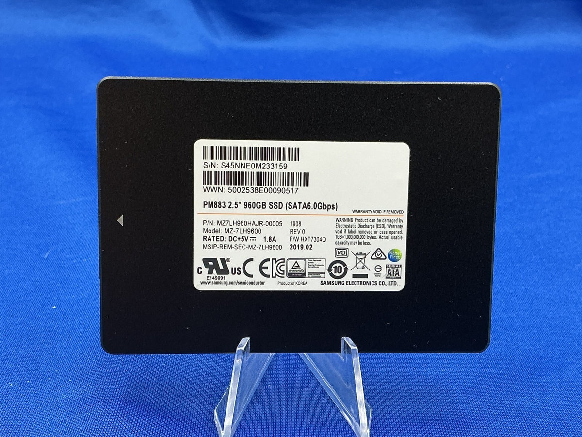MZ-7LH9600 Samsung PM883 960GB SATA 6Gbps 2.5" Internal SSD MZ7LH960HAJR