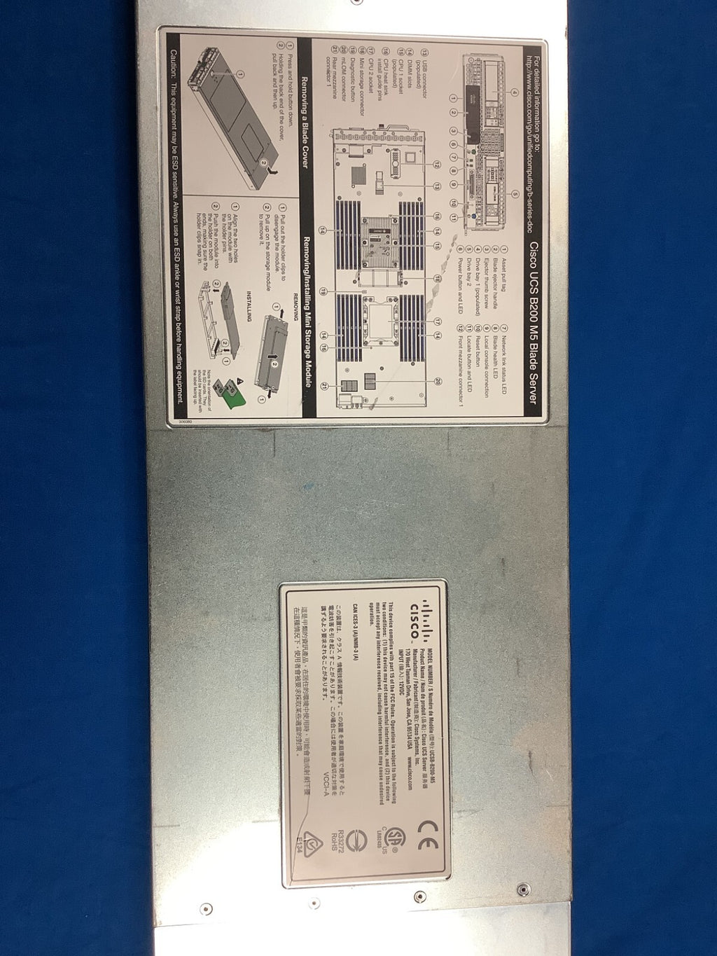 Cisco UCSB-B200-M5 Blade Server  73-17637-11 CTO Chassis