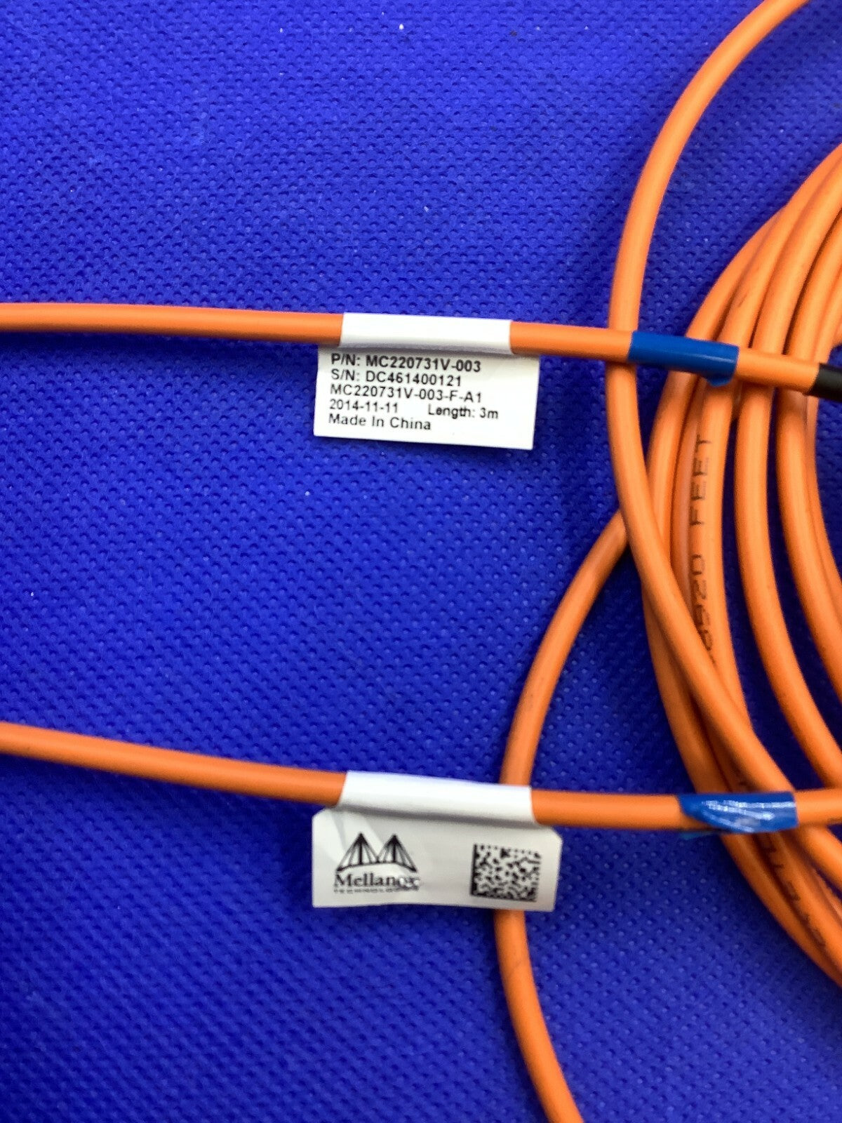 MC220731V-003 Mellanox 56Gb/s FDR Active Optical Cable 3m