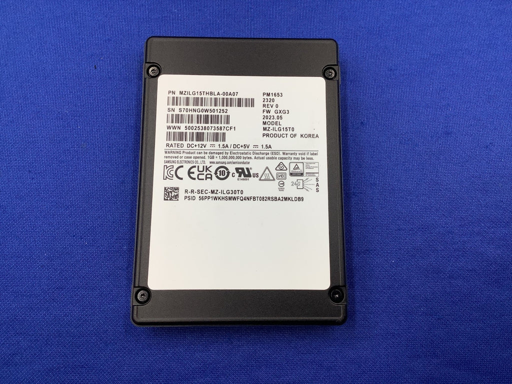 MZ-ILG15T0 Samsung PM1653 15.36TB SAS 24Gb/s 2.5'' Enterprise SSD New