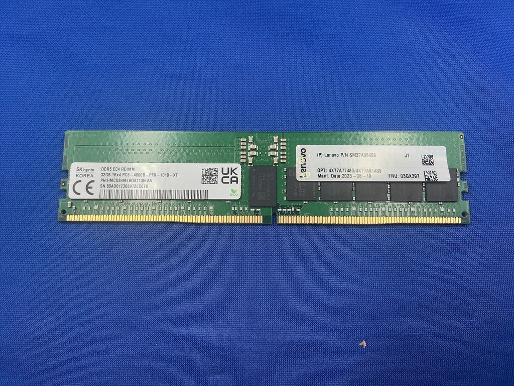 HMCG84MEBQA113N HYNIX 32GB  1RX4 PC5-4800B ECC RDIMM MEMORY LENOVO  03GX397